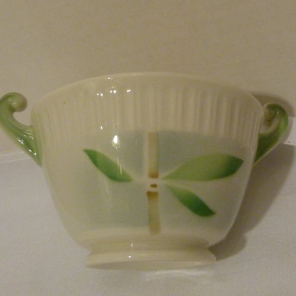 SYRACUSE China Made in USA "Shelledge Bamboo" Sugar Bowl With Lid - Picture 7 of 11